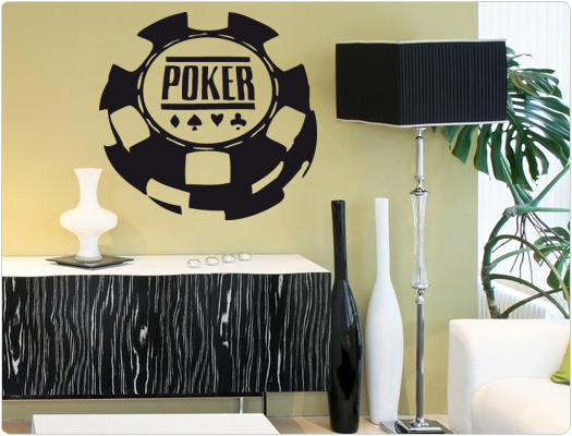 Poker Chips - Wandtattoo Wandaufkleber