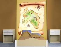 WandTattoo No.457 Schatzkarte