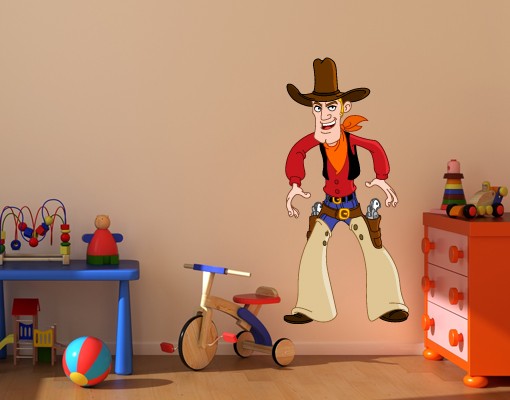 Wandsticker Cowboy