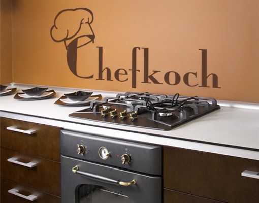 Wandtattoo Chefkoch mit Mütze