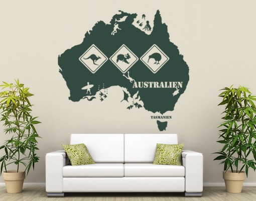 Wandtattoo Down Under