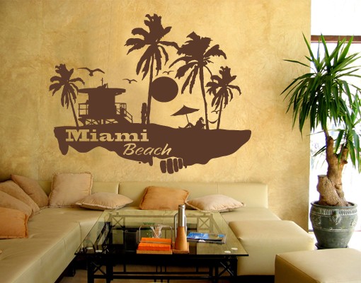 Wandtattoo Miami Beach