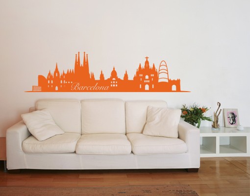 Wandtattoo Skyline Barcelona