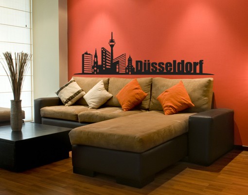 Wandtattoo Skyline Düsseldorf